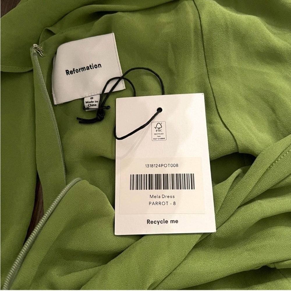 Green Reformation Mela Halter Dress - Picture 3 of 3